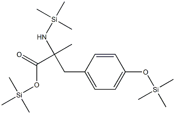4-(Trimethylsilyloxy)-α-methyl-α-(trimethylsilylamino)benzenepropionic acid trimethylsilyl ester Structure
