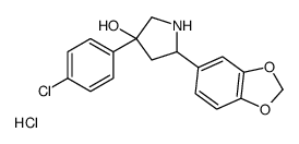 5-(1,3-benzodioxol-5-yl)-3-(4-chlorophenyl)pyrrolidin-3-ol,hydrochloride结构式