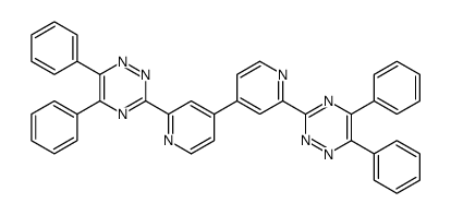 3-[4-[2-(5,6-diphenyl-1,2,4-triazin-3-yl)pyridin-4-yl]pyridin-2-yl]-5,6-diphenyl-1,2,4-triazine Structure