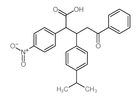 2-(4-nitrophenyl)-5-oxo-5-phenyl-3-(4-propan-2-ylphenyl)pentanoic acid Structure