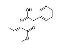 methyl 2-[(2-phenylacetyl)amino]but-2-enoate结构式