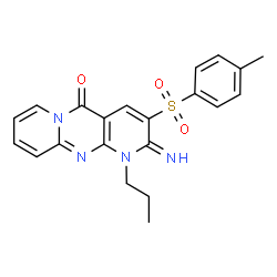 2-imino-3-[(4-methylphenyl)sulfonyl]-1-propyl-1,2-dihydro-5H-dipyrido[1,2-a:2,3-d]pyrimidin-5-one Structure