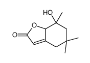 7-hydroxy-5,5,7-trimethyl-6,7a-dihydro-4H-1-benzofuran-2-one Structure