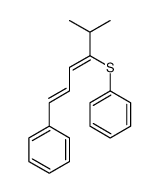 (2-methyl-6-phenylhexa-3,5-dien-3-yl)sulfanylbenzene结构式