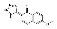 3-(1,2-dihydrotetrazol-5-ylidene)-7-methoxyquinolin-4-one结构式