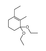 3,3-diethoxy-1-ethyl-2-methylcyclohexene Structure