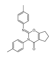 3-p-tolyl-2-p-tolylimino-2,3,6,7-tetrahydro-5H-cyclopenta[e][1,3]oxazin-4-one结构式