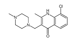 8-chloro-2-methyl-3-[(4-methylpiperazin-1-yl)methyl]-1H-quinolin-4-one结构式