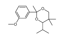 2-(3-methoxyphenyl)-2,5,5-trimethyl-4-propan-2-yl-1,3-dioxane结构式