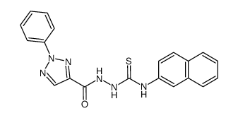 2-phenyl-2H-[1,2,3]triazole-4-carboxylic acid N'-(naphthalen-2-yl-thiocarbamoyl)-hydrazide结构式