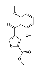 4-(2-hydroxy-6-methoxy-benzoyl)-thiophene-2-carboxylic acid methyl ester结构式