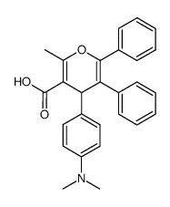 4-(4-dimethylamino-phenyl)-2-methyl-5,6-diphenyl-4H-pyran-3-carboxylic acid结构式