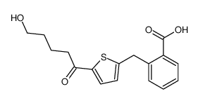 2-[[5-(5-hydroxypentanoyl)thiophen-2-yl]methyl]benzoic acid Structure