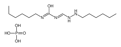 1-hexyl-3-[(2-hexylhydrazinyl)methylidene]urea,phosphoric acid结构式