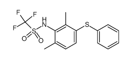 N-(2,6-Dimethyl-3-phenylsulfanyl-phenyl)-C,C,C-trifluoro-methanesulfonamide结构式