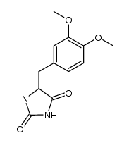 DL-5-(3,4-dimethoxybenzyl)hydantoin结构式