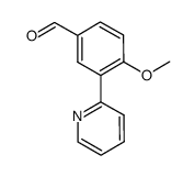 4-methoxy-3-(pyrid-2-yl)benzenecarboxaldehyde结构式