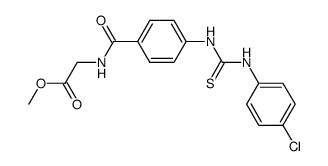 {4-[3-(4-Chloro-phenyl)-thioureido]-benzoylamino}-acetic acid methyl ester Structure