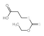 Propanoic acid,3-[(ethoxythioxomethyl)thio]- Structure