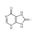 1,7,8,9-四氢-8-硫氧代-6H-嘌呤-6-酮结构式