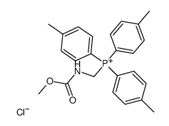 (Methoxycarbonylamino-methyl)-tri-p-tolyl-phosphonium; chloride Structure