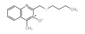 2-(butylsulfanylmethyl)-4-methyl-3-oxido-quinazoline structure