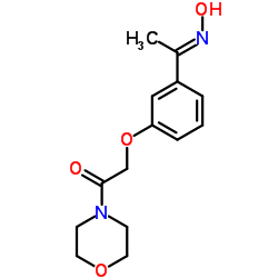 2-{3-[(1E)-N-Hydroxyethanimidoyl]phenoxy}-1-(4-morpholinyl)ethanone Structure