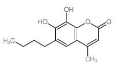 2H-1-Benzopyran-2-one,6-butyl-7,8-dihydroxy-4-methyl-结构式