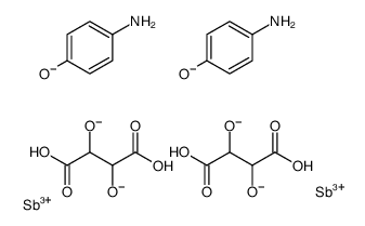 4-aminophenol,antimony(3+),2,3-dioxidobutanedioate,hydron Structure