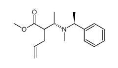 2-{(S)-1-[Methyl-((S)-1-phenyl-ethyl)-amino]-ethyl}-pent-4-enoic acid methyl ester结构式