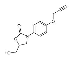 2-[4-[5-(hydroxymethyl)-2-oxo-1,3-oxazolidin-3-yl]phenoxy]acetonitrile结构式
