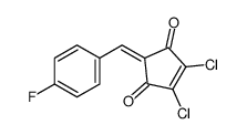 4,5-dichloro-2-[(4-fluorophenyl)methylidene]cyclopent-4-ene-1,3-dione结构式