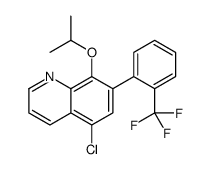 5-chloro-8-propan-2-yloxy-7-[2-(trifluoromethyl)phenyl]quinoline结构式