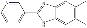 5,6-二甲基-2-(吡啶-3-基)-1H-苯并[d]咪唑结构式