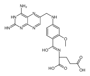 N-(4-(((2,4-Diamino-6-pteridinyl)methyl)amino)-2-methoxybenzoyl)-L-glu tamic acid Structure
