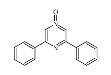 1-oxido-3,5-diphenylpyrazin-1-ium Structure