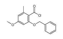 4-methoxy-2-methyl-6-phenylmethoxybenzoyl chloride Structure