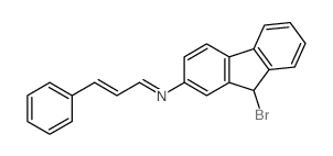 9H-Fluoren-2-amine,9-bromo-N-(3-phenyl-2-propen-1-ylidene)- Structure