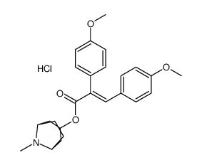 (8-methyl-8-azoniabicyclo[3.2.1]octan-3-yl) (E)-2,3-bis(4-methoxyphenyl)prop-2-enoate,chloride结构式