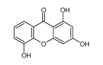 1,3,5-Trihydroxyxanthone Structure