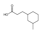 3-(3-methylcyclohexyl)propanoic acid结构式