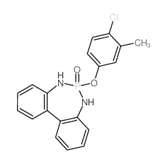 6-(4-Chloro-3-methylphenoxy)-6,7-dihydro-5H-dibenzo[d,f][1,3,2]diazaphosphepine 6-oxide structure
