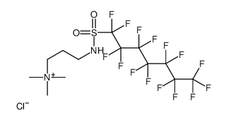 trimethyl-3-[[(pentadecafluoroheptyl)sulphonyl]amino]propylammonium chloride结构式