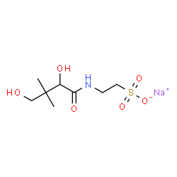 sodium ()2-[(2,4-dihydroxy-3,3-dimethyl-1-oxobutyl)amino]ethanesulphonate structure