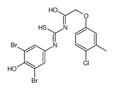 2-(4-chloro-3-methylphenoxy)-N-[(3,5-dibromo-4-hydroxyphenyl)carbamothioyl]acetamide结构式