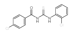 Benzamide,4-chloro-N-[[(2-chlorophenyl)amino]thioxomethyl]-结构式