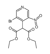 (3-bromo-5-nitro-pyridin-4-yl)-malonic acid diethyl ester结构式