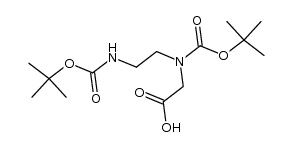 2-((tert-butoxycarbonyl)-{2-[(tert-butoxycarbonyl)amino]ethyl}amino)acetic acid structure