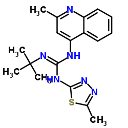 2-tert-butyl-1-(2-methylquinolin-4-yl)-3-(5-methyl-1,3,4-thiadiazol-2-yl)guanidine Structure