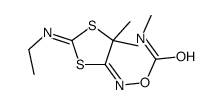 [(E)-(2-ethylimino-5,5-dimethyl-1,3-dithiolan-4-ylidene)amino] N-methylcarbamate结构式